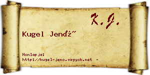Kugel Jenő névjegykártya